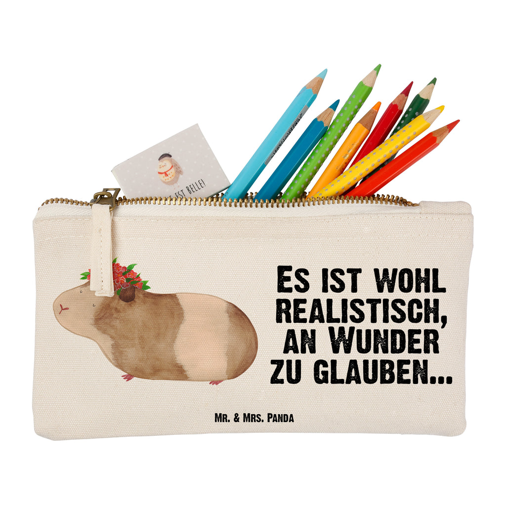 Schminktasche Meerschweinchen weise Schminktasche, Kosmetiktasche, Kosmetikbeutel, Stiftemäppchen, Etui, Federmappe, Makeup, XXL, Schminketui, Kosmetiketui, Schlamperetui, Tiermotive, Gute Laune, lustige Sprüche, Tiere, Meerschweinchen, Meerie, Meeries, Wunder, Blumenkind, Realität, Spruch, Weisheit, Motivation, Wunderland