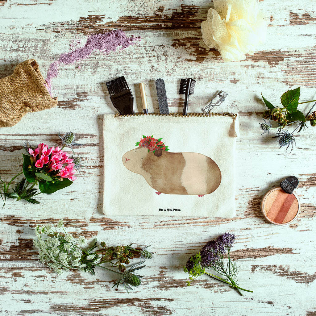 Schminktasche Meerschweinchen weise Schminktasche, Kosmetiktasche, Kosmetikbeutel, Stiftemäppchen, Etui, Federmappe, Makeup, XXL, Schminketui, Kosmetiketui, Schlamperetui, Tiermotive, Gute Laune, lustige Sprüche, Tiere, Meerschweinchen, Meerie, Meeries, Wunder, Blumenkind, Realität, Spruch, Weisheit, Motivation, Wunderland