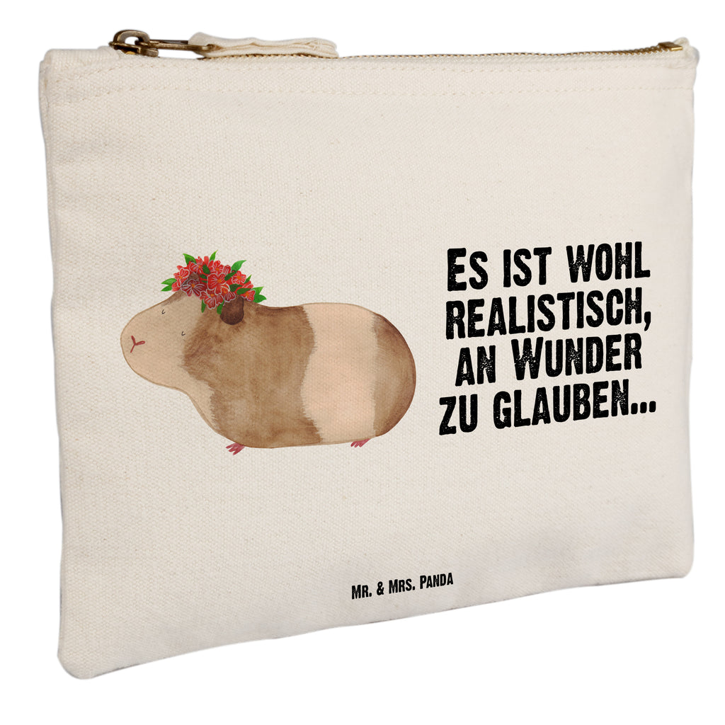 Schminktasche Meerschweinchen weise Schminktasche, Kosmetiktasche, Kosmetikbeutel, Stiftemäppchen, Etui, Federmappe, Makeup, XXL, Schminketui, Kosmetiketui, Schlamperetui, Tiermotive, Gute Laune, lustige Sprüche, Tiere, Meerschweinchen, Meerie, Meeries, Wunder, Blumenkind, Realität, Spruch, Weisheit, Motivation, Wunderland