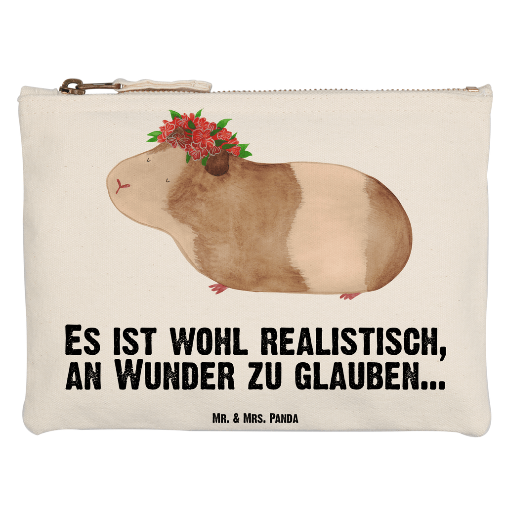 Schminktasche Meerschweinchen weise Schminktasche, Kosmetiktasche, Kosmetikbeutel, Stiftemäppchen, Etui, Federmappe, Makeup, XXL, Schminketui, Kosmetiketui, Schlamperetui, Tiermotive, Gute Laune, lustige Sprüche, Tiere, Meerschweinchen, Meerie, Meeries, Wunder, Blumenkind, Realität, Spruch, Weisheit, Motivation, Wunderland