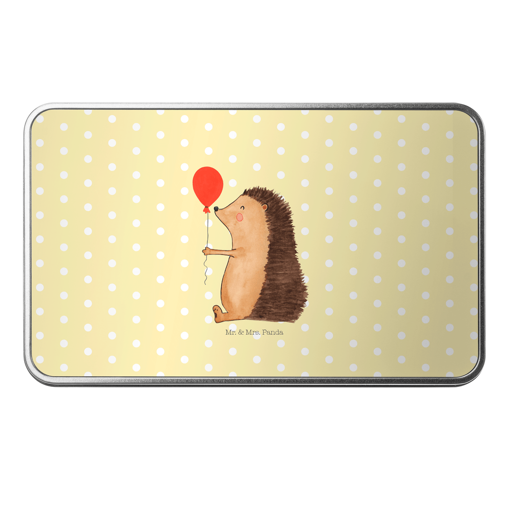 Metalldose rechteckig Igel mit Luftballon Blechdose, Metalldose, Blechbox, Container, Keksdose, Vorratsdose, Vorratsbox, Döschen, Versperbox, Vesperdose, Aufbewahrungsdose, Aufbewahrungsbox, Aluminiumdose, Dose, Tiermotive, Gute Laune, lustige Sprüche, Tiere, Igel, Geburtstag, Herzlichen Glückwunsch, Glückwunsch, Geburtstagskind, Ballon, Happy Birthday