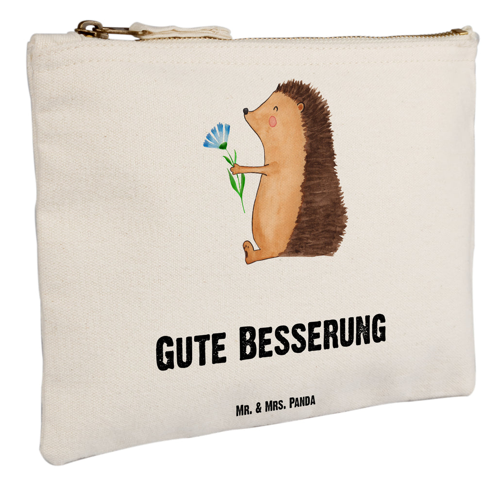 Schminktasche Igel mit Blume Schminktasche, Kosmetiktasche, Kosmetikbeutel, Stiftemäppchen, Etui, Federmappe, Makeup, XXL, Schminketui, Kosmetiketui, Schlamperetui, Tiermotive, Gute Laune, lustige Sprüche, Tiere, Igel, Gute Besserung, Genesungswünsche, Krankheit, Krankenhaus, krank, Besuch