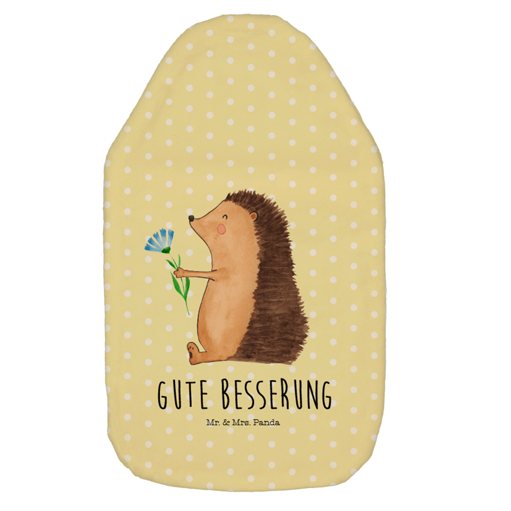 Wärmflasche Igel mit Blume Wärmekissen, Kinderwärmflasche, Körnerkissen, Wärmflaschenbezug, Wärmflasche mit Bezug, Tiermotive, Gute Laune, lustige Sprüche, Tiere, Igel, Gute Besserung, Genesungswünsche, Krankheit, Krankenhaus, krank, Besuch