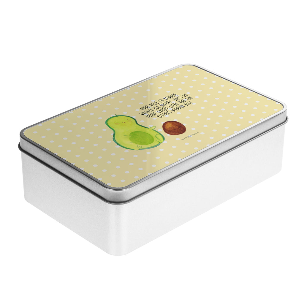 Metalldose rechteckig Avocado rollt Kern Blechdose, Metalldose, Blechbox, Container, Keksdose, Vorratsdose, Vorratsbox, Döschen, Versperbox, Vesperdose, Aufbewahrungsdose, Aufbewahrungsbox, Aluminiumdose, Dose, Avocado, Veggie, Vegan, Gesund, Avocados, Schwanger, Geburt, Geburtstag, Säugling, Kind, erstes Kind, zur Geburt, Schwangerschaft, Babyparty, Baby, große Liebe, Liebe, Love