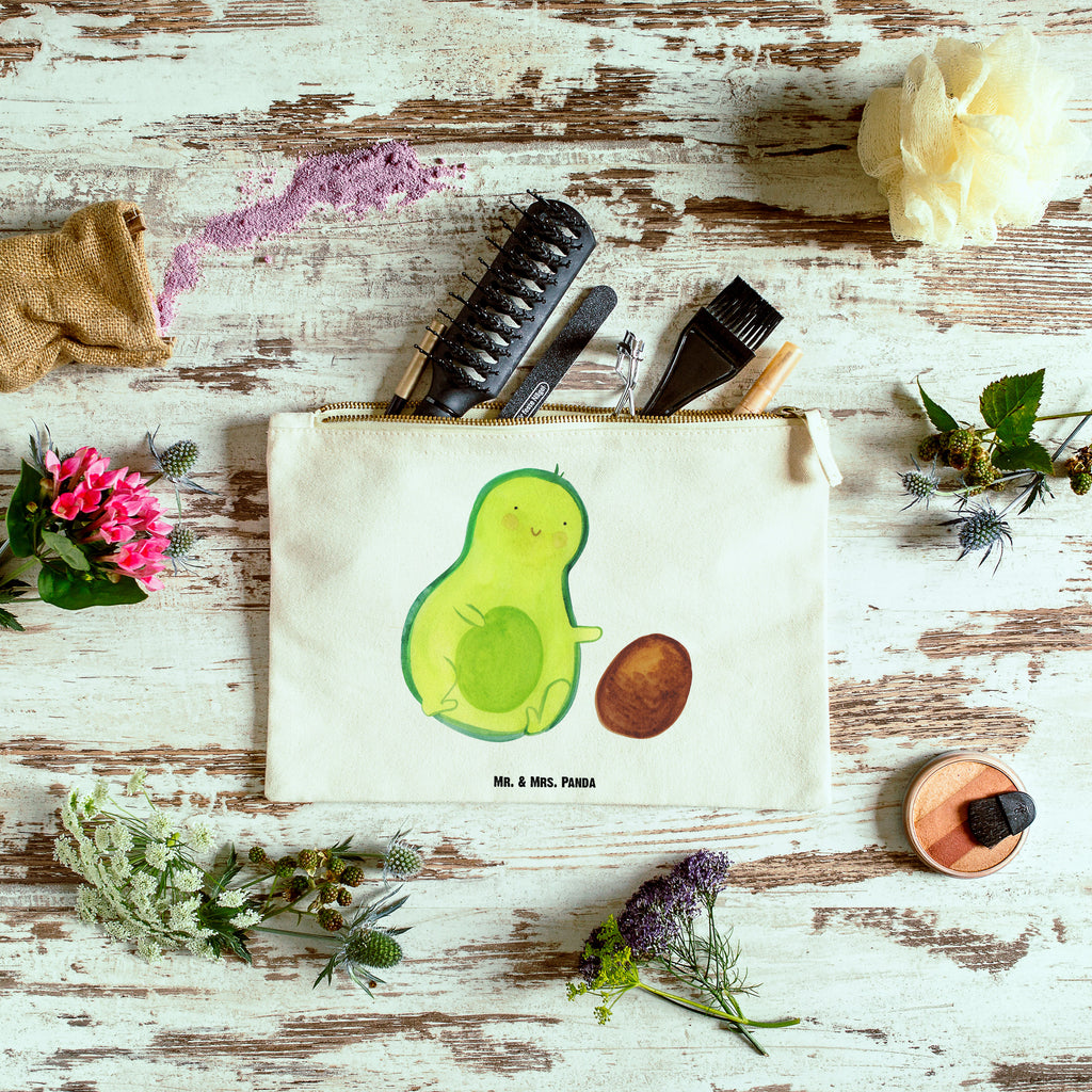 Schminktasche Avocado rollt Kern Schminktasche, Kosmetiktasche, Kosmetikbeutel, Stiftemäppchen, Etui, Federmappe, Makeup, XXL, Schminketui, Kosmetiketui, Schlamperetui, Avocado, Veggie, Vegan, Gesund, Avocados, Schwanger, Geburt, Geburtstag, Säugling, Kind, erstes Kind, zur Geburt, Schwangerschaft, Babyparty, Baby, große Liebe, Liebe, Love