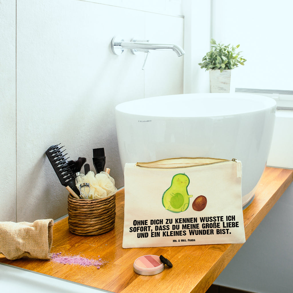 Schminktasche Avocado rollt Kern Schminktasche, Kosmetiktasche, Kosmetikbeutel, Stiftemäppchen, Etui, Federmappe, Makeup, XXL, Schminketui, Kosmetiketui, Schlamperetui, Avocado, Veggie, Vegan, Gesund, Avocados, Schwanger, Geburt, Geburtstag, Säugling, Kind, erstes Kind, zur Geburt, Schwangerschaft, Babyparty, Baby, große Liebe, Liebe, Love