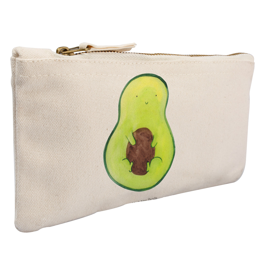 Schminktasche Avocado mit Kern Schminktasche, Kosmetiktasche, Kosmetikbeutel, Stiftemäppchen, Etui, Federmappe, Makeup, XXL, Schminketui, Kosmetiketui, Schlamperetui, Avocado, Veggie, Vegan, Gesund, Avokado, Avocadokern, Kern, Pflanze, Spruch Leben