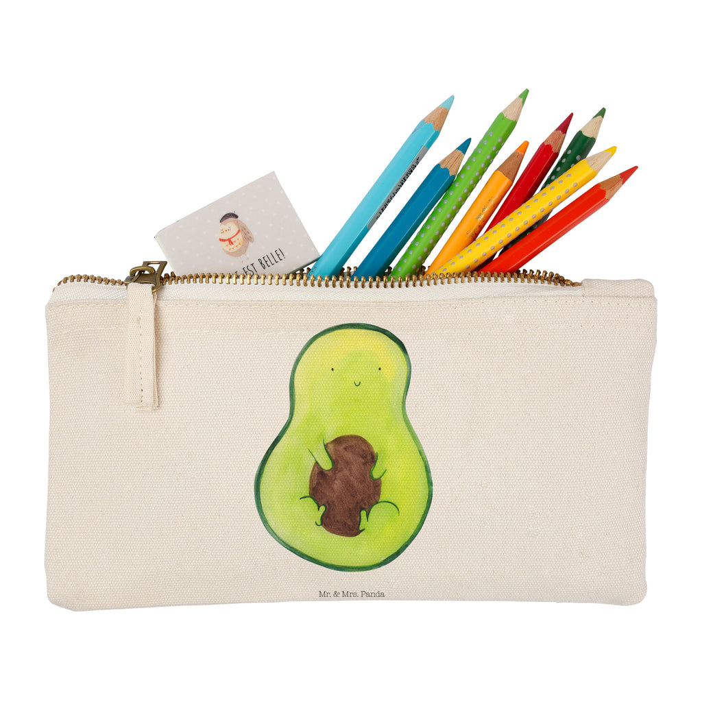 Schminktasche Avocado mit Kern Schminktasche, Kosmetiktasche, Kosmetikbeutel, Stiftemäppchen, Etui, Federmappe, Makeup, XXL, Schminketui, Kosmetiketui, Schlamperetui, Avocado, Veggie, Vegan, Gesund, Avokado, Avocadokern, Kern, Pflanze, Spruch Leben
