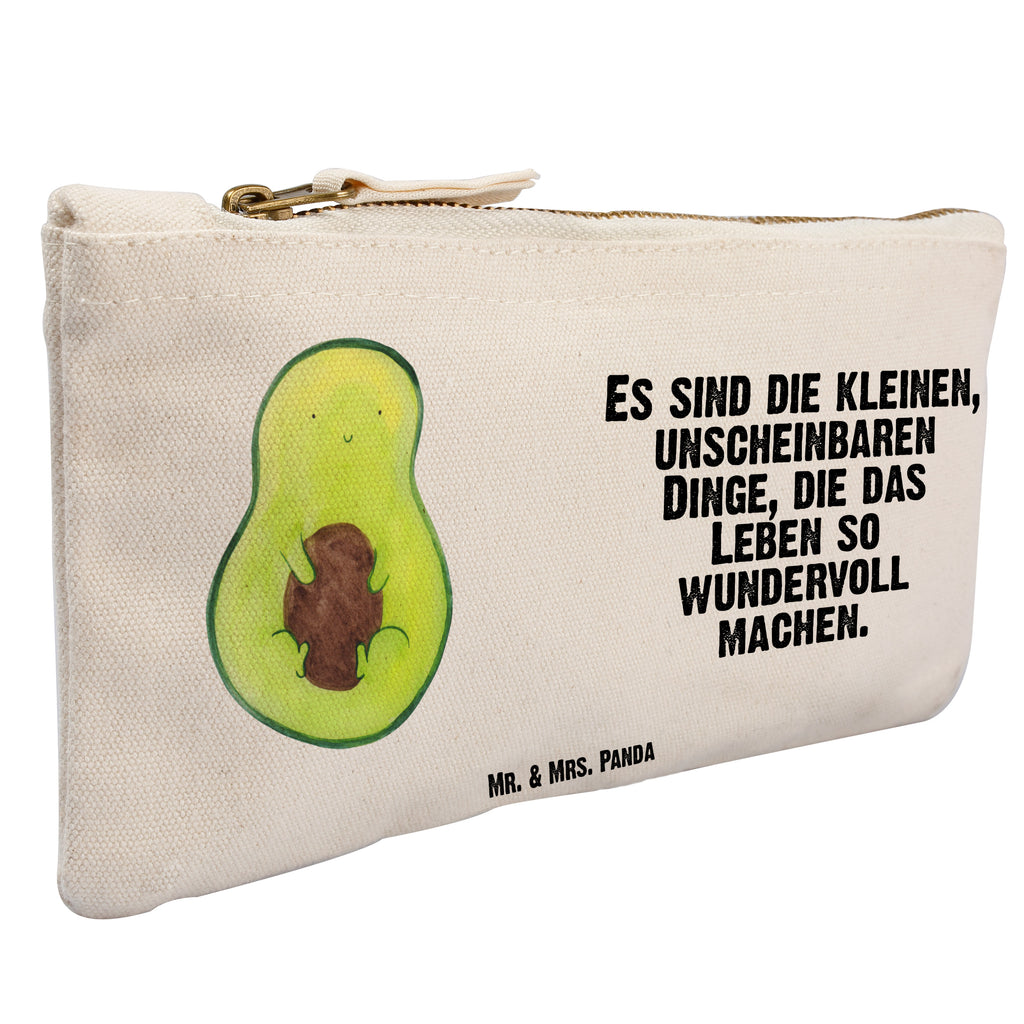 Schminktasche Avocado mit Kern Schminktasche, Kosmetiktasche, Kosmetikbeutel, Stiftemäppchen, Etui, Federmappe, Makeup, XXL, Schminketui, Kosmetiketui, Schlamperetui, Avocado, Veggie, Vegan, Gesund, Avokado, Avocadokern, Kern, Pflanze, Spruch Leben