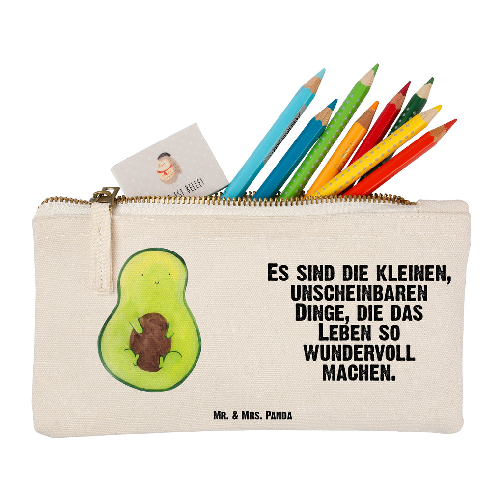 Schminktasche Avocado mit Kern Schminktasche, Kosmetiktasche, Kosmetikbeutel, Stiftemäppchen, Etui, Federmappe, Makeup, XXL, Schminketui, Kosmetiketui, Schlamperetui, Avocado, Veggie, Vegan, Gesund, Avokado, Avocadokern, Kern, Pflanze, Spruch Leben