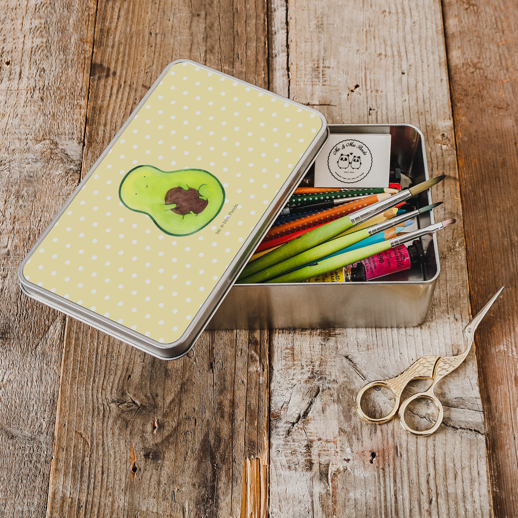 Metalldose rechteckig Avocado mit Kern Blechdose, Metalldose, Blechbox, Container, Keksdose, Vorratsdose, Vorratsbox, Döschen, Versperbox, Vesperdose, Aufbewahrungsdose, Aufbewahrungsbox, Aluminiumdose, Dose, Avocado, Veggie, Vegan, Gesund, Avokado, Avocadokern, Kern, Pflanze, Spruch Leben