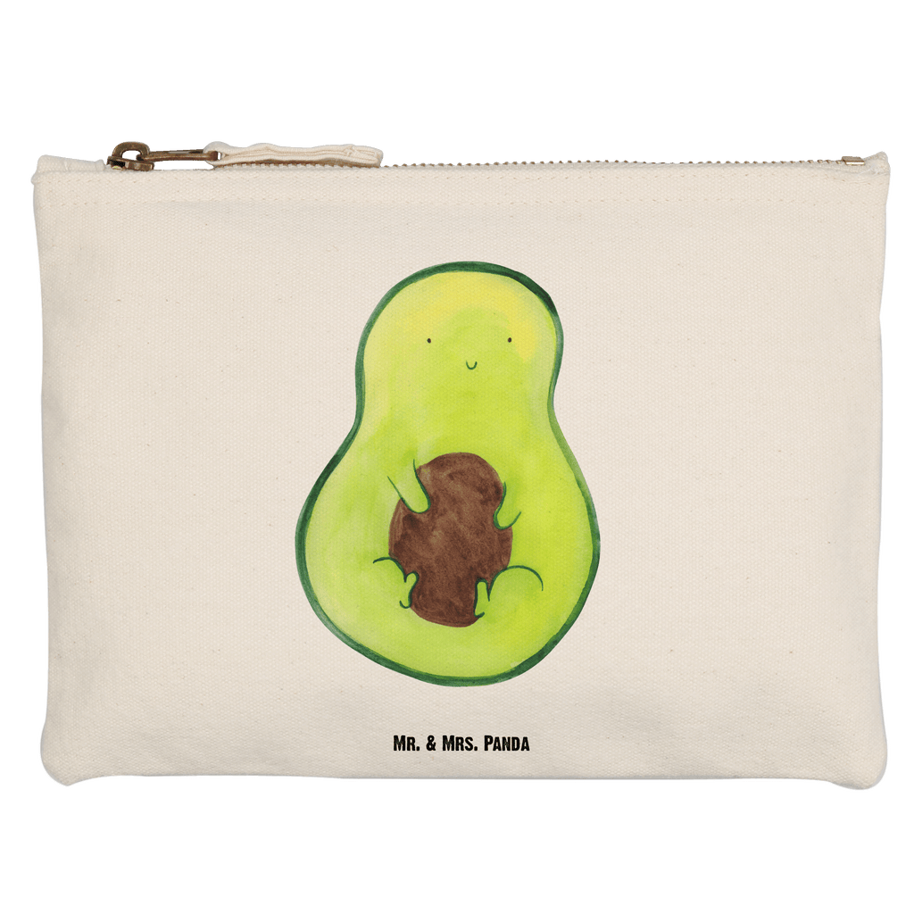 Schminktasche Avocado mit Kern Schminktasche, Kosmetiktasche, Kosmetikbeutel, Stiftemäppchen, Etui, Federmappe, Makeup, XXL, Schminketui, Kosmetiketui, Schlamperetui, Avocado, Veggie, Vegan, Gesund, Avokado, Avocadokern, Kern, Pflanze, Spruch Leben