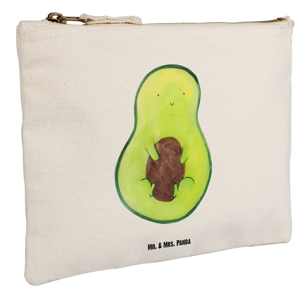 Schminktasche Avocado mit Kern Schminktasche, Kosmetiktasche, Kosmetikbeutel, Stiftemäppchen, Etui, Federmappe, Makeup, XXL, Schminketui, Kosmetiketui, Schlamperetui, Avocado, Veggie, Vegan, Gesund, Avokado, Avocadokern, Kern, Pflanze, Spruch Leben