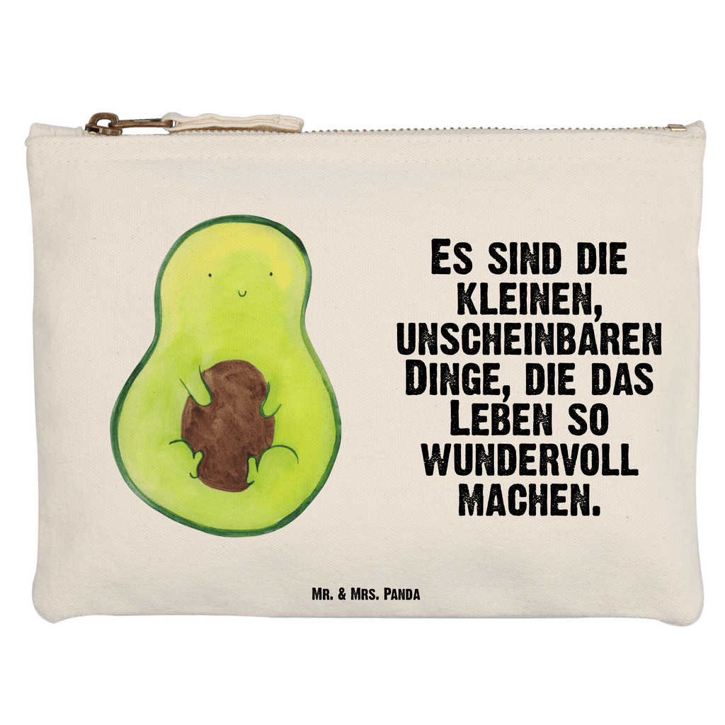 Schminktasche Avocado mit Kern Schminktasche, Kosmetiktasche, Kosmetikbeutel, Stiftemäppchen, Etui, Federmappe, Makeup, XXL, Schminketui, Kosmetiketui, Schlamperetui, Avocado, Veggie, Vegan, Gesund, Avokado, Avocadokern, Kern, Pflanze, Spruch Leben