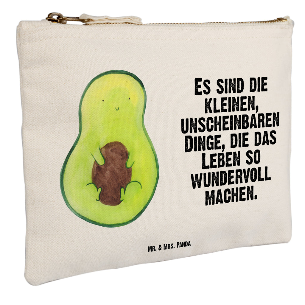 Schminktasche Avocado mit Kern Schminktasche, Kosmetiktasche, Kosmetikbeutel, Stiftemäppchen, Etui, Federmappe, Makeup, XXL, Schminketui, Kosmetiketui, Schlamperetui, Avocado, Veggie, Vegan, Gesund, Avokado, Avocadokern, Kern, Pflanze, Spruch Leben