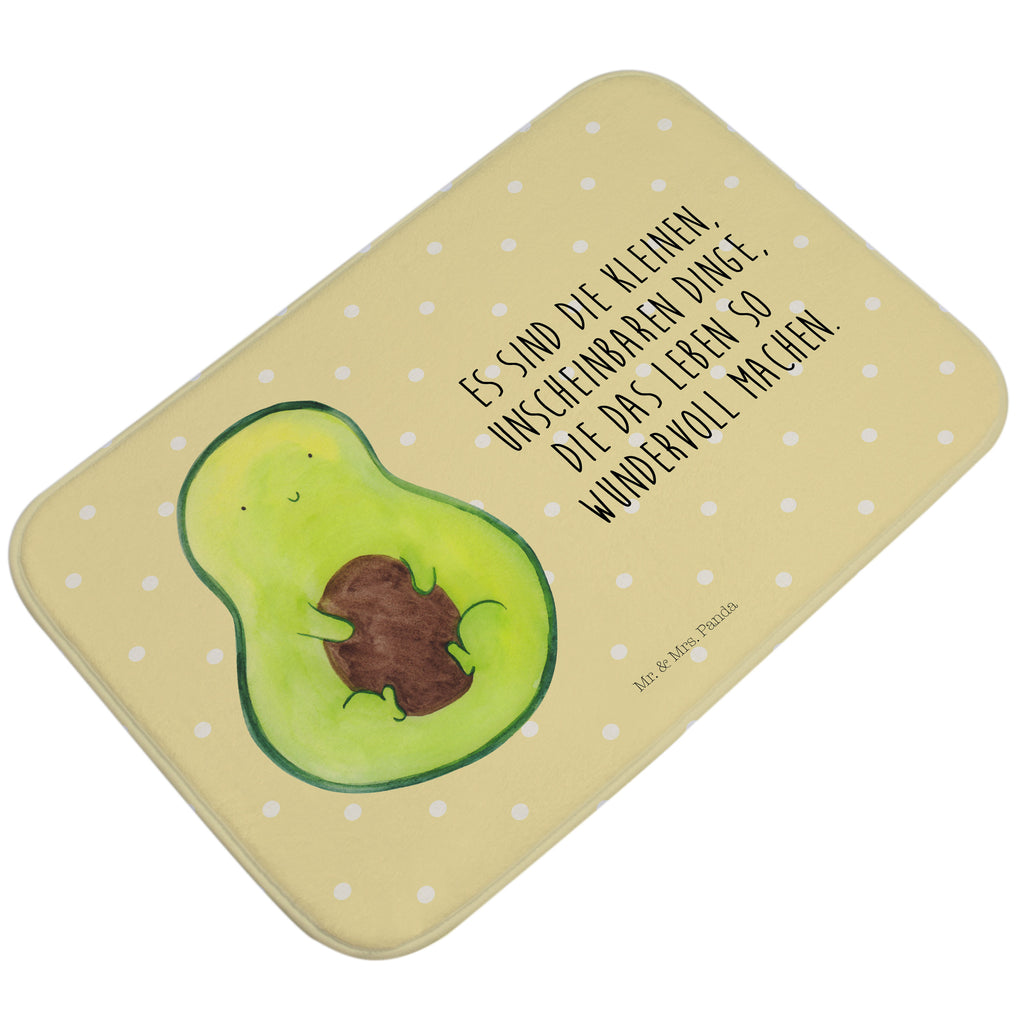 Badvorleger Avocado mit Kern Badematte, Badteppich, Duschvorleger, Badezimmerteppich, Badezimmermatte, Badvorleger, Duschmatte, Duschteppich, Avocado, Veggie, Vegan, Gesund, Avokado, Avocadokern, Kern, Pflanze, Spruch Leben