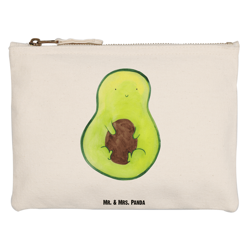 Schminktasche Avocado mit Kern Schminktasche, Kosmetiktasche, Kosmetikbeutel, Stiftemäppchen, Etui, Federmappe, Makeup, XXL, Schminketui, Kosmetiketui, Schlamperetui, Avocado, Veggie, Vegan, Gesund, Avokado, Avocadokern, Kern, Pflanze, Spruch Leben