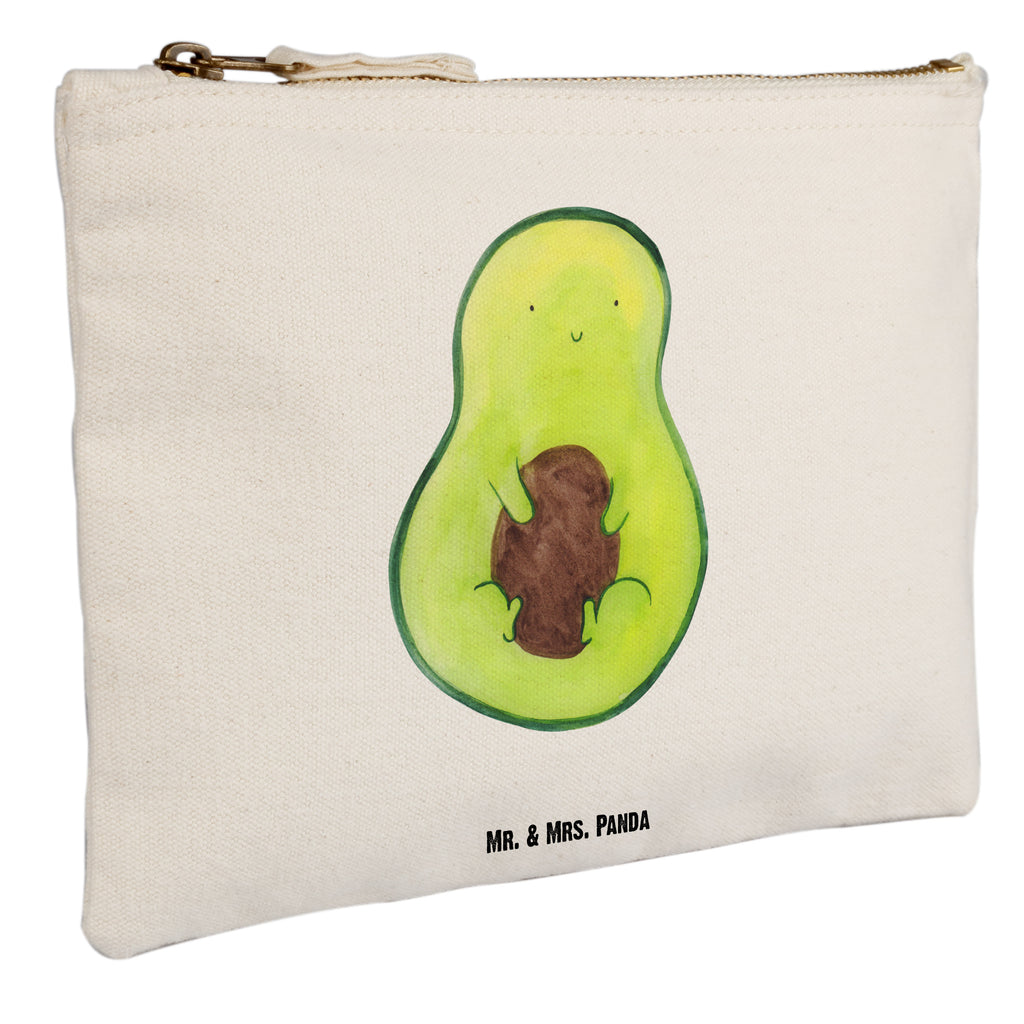 Schminktasche Avocado mit Kern Schminktasche, Kosmetiktasche, Kosmetikbeutel, Stiftemäppchen, Etui, Federmappe, Makeup, XXL, Schminketui, Kosmetiketui, Schlamperetui, Avocado, Veggie, Vegan, Gesund, Avokado, Avocadokern, Kern, Pflanze, Spruch Leben
