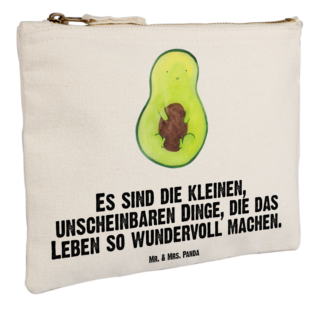 Schminktasche Avocado mit Kern Schminktasche, Kosmetiktasche, Kosmetikbeutel, Stiftemäppchen, Etui, Federmappe, Makeup, XXL, Schminketui, Kosmetiketui, Schlamperetui, Avocado, Veggie, Vegan, Gesund, Avokado, Avocadokern, Kern, Pflanze, Spruch Leben