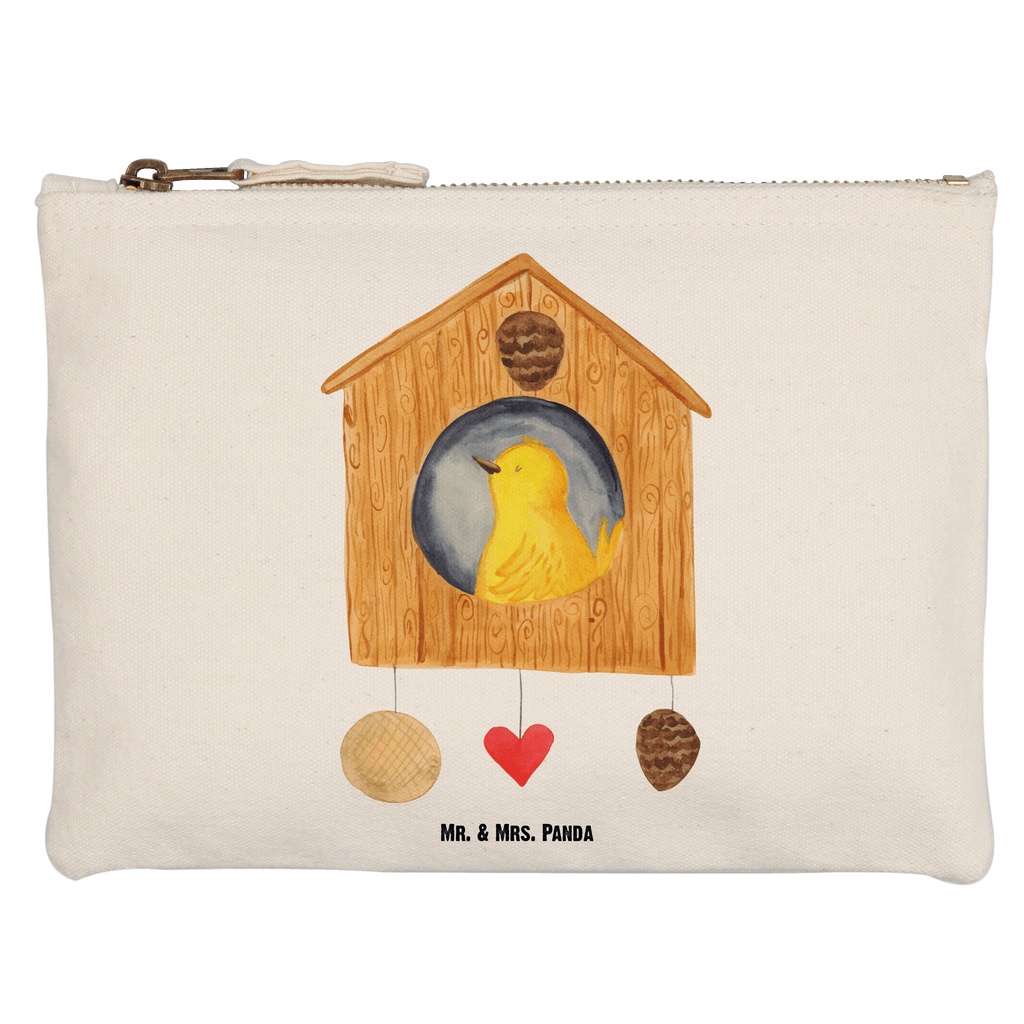 Schminktasche Vogelhaus sweet Home Schminktasche, Kosmetiktasche, Kosmetikbeutel, Stiftemäppchen, Etui, Federmappe, Makeup, XXL, Schminketui, Kosmetiketui, Schlamperetui, Tiermotive, Gute Laune, lustige Sprüche, Tiere, Vogelhaus, Vogel, Home sweet Home, Einzug, Umzug, Geschenk, Einzugsgeschenk, Hausbau, Haus