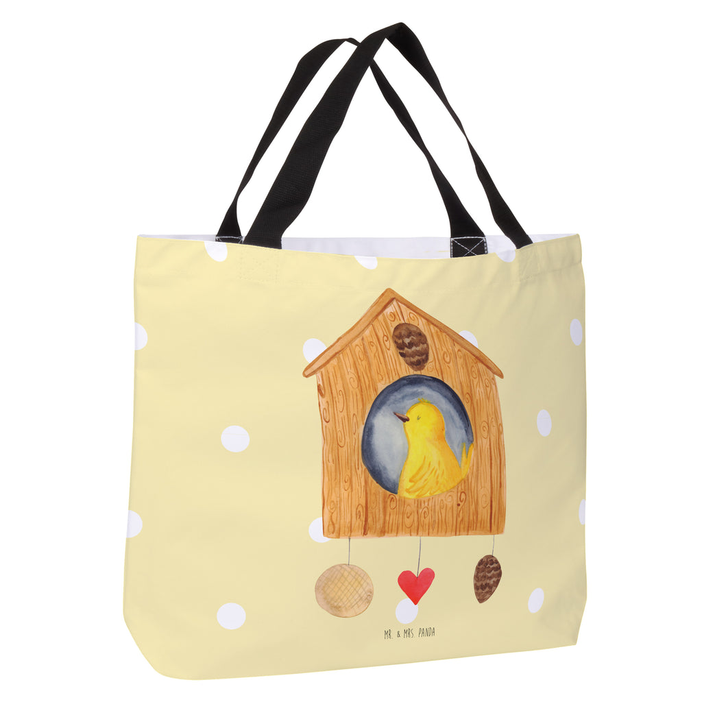 Shopper Vogelhaus sweet Home Beutel, Einkaufstasche, Tasche, Strandtasche, Einkaufsbeutel, Shopper, Schultasche, Freizeittasche, Tragebeutel, Schulbeutel, Alltagstasche, Tiermotive, Gute Laune, lustige Sprüche, Tiere, Vogelhaus, Vogel, Home sweet Home, Einzug, Umzug, Geschenk, Einzugsgeschenk, Hausbau, Haus