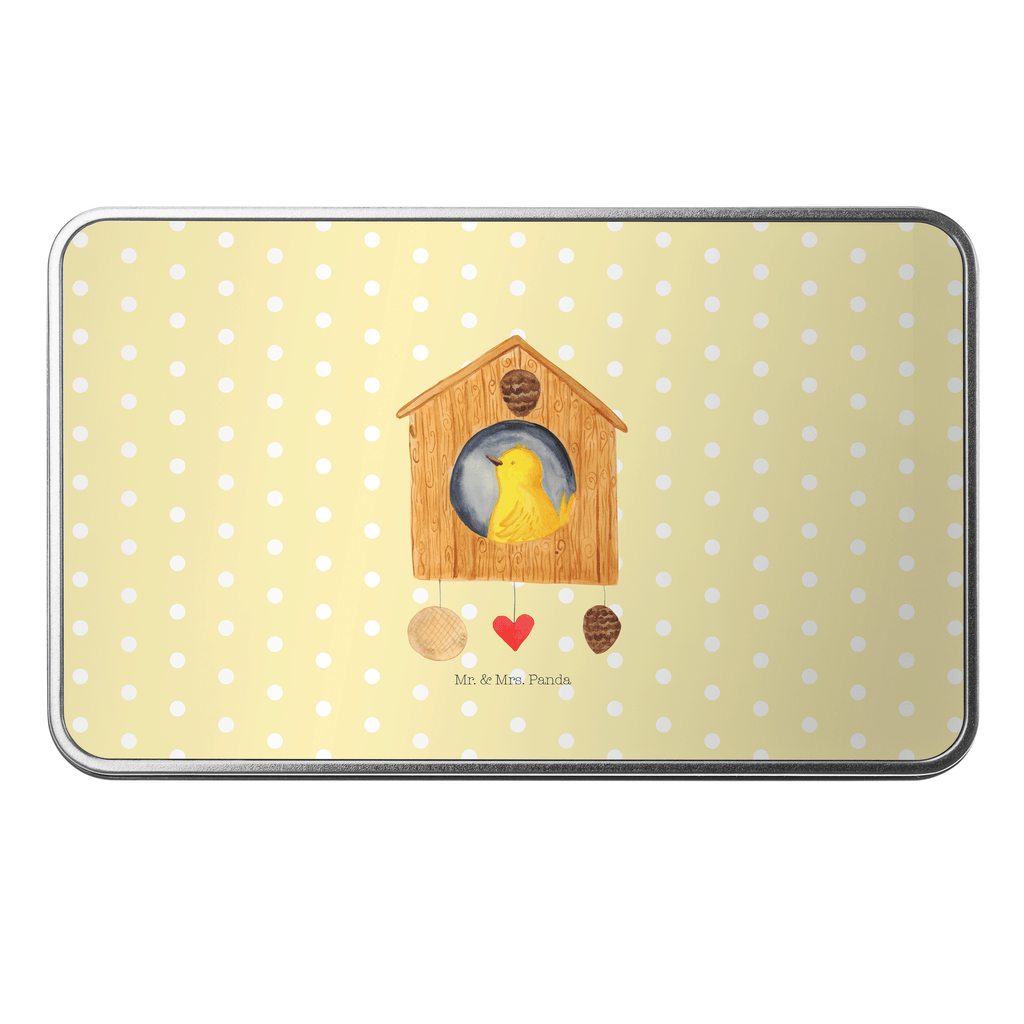 Metalldose rechteckig Vogelhaus Blechdose, Metalldose, Blechbox, Container, Keksdose, Vorratsdose, Vorratsbox, Döschen, Versperbox, Vesperdose, Aufbewahrungsdose, Aufbewahrungsbox, Aluminiumdose, Dose, Tiermotive, Gute Laune, lustige Sprüche, Tiere, Vogel, Vögel, Vogelhaus, Vogelhäuschen, Home sweet home, Zuhause, Nest, Eigenheim, Familie, Wohnung, Haus, unser Haus, Lieblingsort, Castle