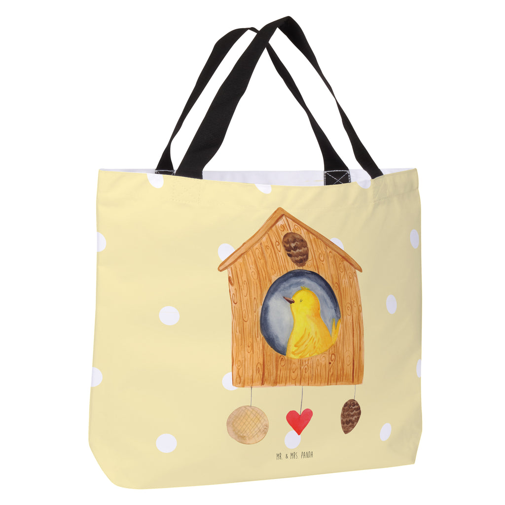 Shopper Vogelhaus Beutel, Einkaufstasche, Tasche, Strandtasche, Einkaufsbeutel, Shopper, Schultasche, Freizeittasche, Tragebeutel, Schulbeutel, Alltagstasche, Tiermotive, Gute Laune, lustige Sprüche, Tiere, Vogel, Vögel, Vogelhaus, Vogelhäuschen, Home sweet home, Zuhause, Nest, Eigenheim, Familie, Wohnung, Haus, unser Haus, Lieblingsort, Castle