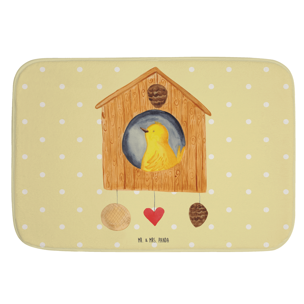 Badvorleger Vogelhaus Badematte, Badteppich, Duschvorleger, Badezimmerteppich, Badezimmermatte, Badvorleger, Duschmatte, Duschteppich, Tiermotive, Gute Laune, lustige Sprüche, Tiere, Vogel, Vögel, Vogelhaus, Vogelhäuschen, Home sweet home, Zuhause, Nest, Eigenheim, Familie, Wohnung, Haus, unser Haus, Lieblingsort, Castle