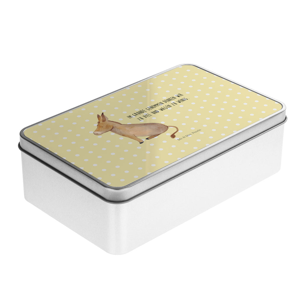 Metalldose rechteckig Esel Blechdose, Metalldose, Blechbox, Container, Keksdose, Vorratsdose, Vorratsbox, Döschen, Versperbox, Vesperdose, Aufbewahrungsdose, Aufbewahrungsbox, Aluminiumdose, Dose, Tiermotive, Gute Laune, lustige Sprüche, Tiere, Esel, Weisheit, Lebensmut, Lebensglück, Ziel, Lebensziel, Mut, erfolg, tapferkeit, positive gedanken, zuversicht