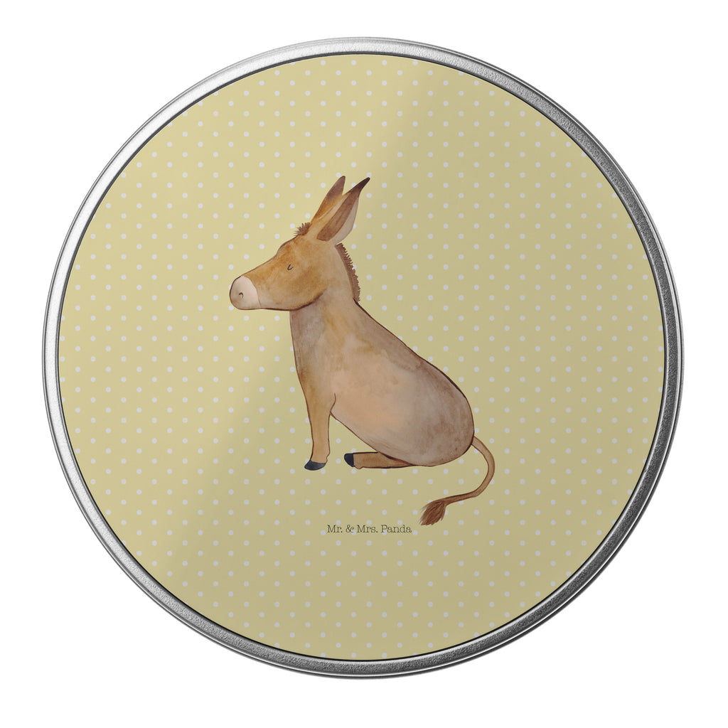 Blechdose rund Esel Metalldose, Keksdose, Dose, Vorratsdose, Geschenkbox, Tiermotive, Gute Laune, lustige Sprüche, Tiere, Esel, Weisheit, Lebensmut, Lebensglück, Ziel, Lebensziel, Mut, erfolg, tapferkeit, positive gedanken, zuversicht