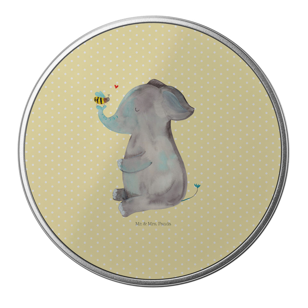 Blechdose rund Elefant & Biene Metalldose, Keksdose, Dose, Vorratsdose, Geschenkbox, Tiermotive, Gute Laune, lustige Sprüche, Tiere, Elefant, Biene, Liebe, Liebesbeweis, Jahrestag, Liebesgeschenk, Heiratsantrag, Hochzeitsgeschenk, Liebesspruch
