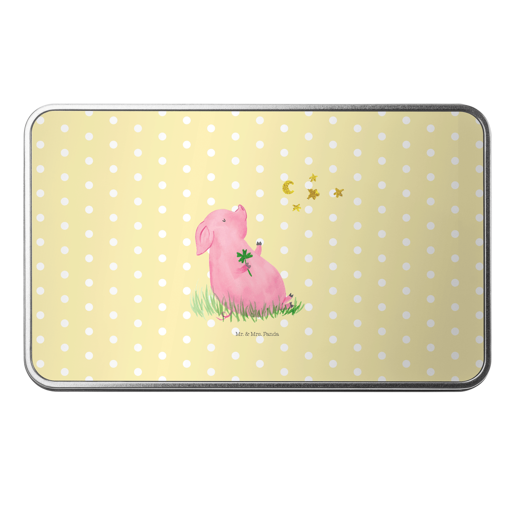 Metalldose rechteckig Glücksschwein Blechdose, Metalldose, Blechbox, Container, Keksdose, Vorratsdose, Vorratsbox, Döschen, Versperbox, Vesperdose, Aufbewahrungsdose, Aufbewahrungsbox, Aluminiumdose, Dose, Tiermotive, Gute Laune, lustige Sprüche, Tiere, Glücksschwein. Glück, Schwein, Schweinchen, Sterne, Sernchen, Ziele, Träume, Motivation, Glücksbringer