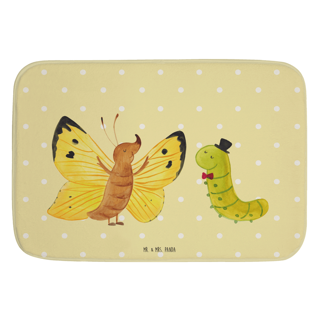 Badvorleger Raupe & Schmetterling Badematte, Badteppich, Duschvorleger, Badezimmerteppich, Badezimmermatte, Badvorleger, Duschmatte, Duschteppich, Tiermotive, Gute Laune, lustige Sprüche, Tiere, Raupe, Schmetterling, Zitronenfalter, Entwicklung, Erwachsen werden, Kokon, Hut, Hütchen, Schönheit, Aufwachsen