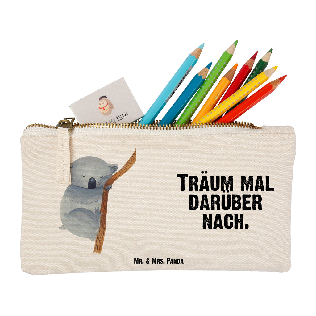 Schminktasche Koalabär Schminktasche, Kosmetiktasche, Kosmetikbeutel, Stiftemäppchen, Etui, Federmappe, Makeup, XXL, Schminketui, Kosmetiketui, Schlamperetui, Tiermotive, Gute Laune, lustige Sprüche, Tiere, Koala, träumen, Traum, schlafen, Schlafzimmer, Traumland, Bär, Koalabär