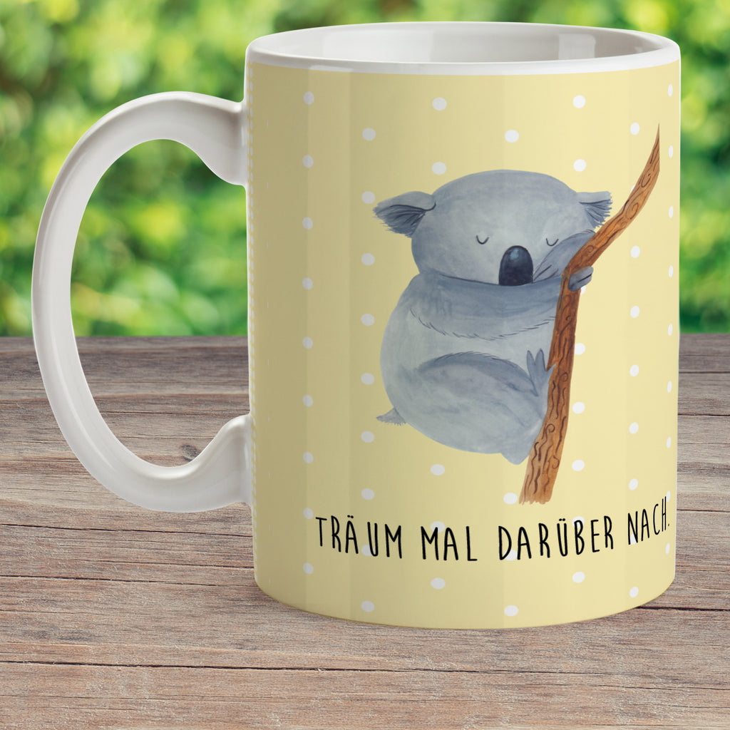 Kindertasse Koalabär Kunststoff Tasse, Kindergarten, Tasse, Trinkbecher, Camping Becher, Kaffeetasse, Kunststoffbecher, Kindergartenbecher, Outdoorgeschirr, Kunststoffgeschirr, Reisebecher, Reisetasse, Kinderbecher, Tiermotive, Gute Laune, lustige Sprüche, Tiere, Koala, träumen, Traum, schlafen, Schlafzimmer, Traumland, Bär, Koalabär