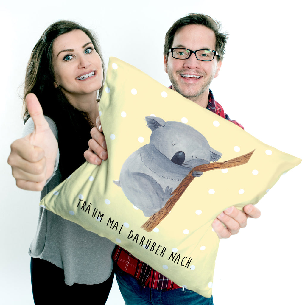 40x40 Kissen Koalabär Kissenhülle, Kopfkissen, Sofakissen, Dekokissen, Motivkissen, Tiermotive, Gute Laune, lustige Sprüche, Tiere, Koala, träumen, Traum, schlafen, Schlafzimmer, Traumland, Bär, Koalabär