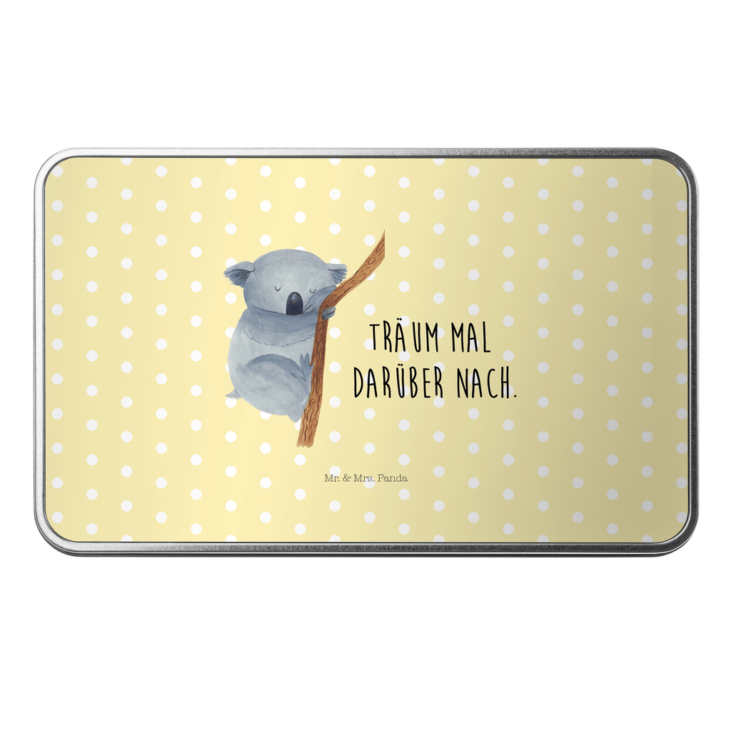 Metalldose rechteckig Koalabär Blechdose, Metalldose, Blechbox, Container, Keksdose, Vorratsdose, Vorratsbox, Döschen, Versperbox, Vesperdose, Aufbewahrungsdose, Aufbewahrungsbox, Aluminiumdose, Dose, Tiermotive, Gute Laune, lustige Sprüche, Tiere, Koala, träumen, Traum, schlafen, Schlafzimmer, Traumland, Bär, Koalabär