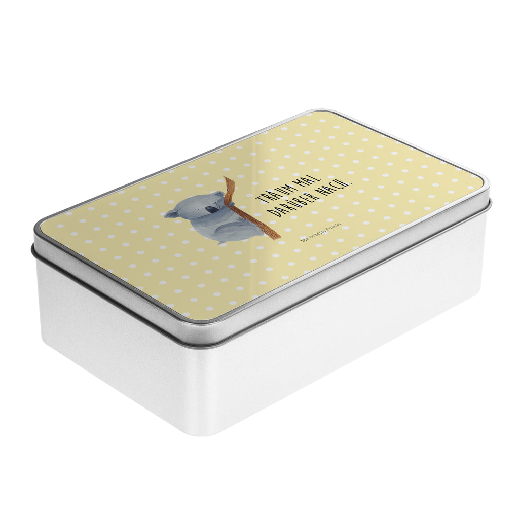 Metalldose rechteckig Koalabär Blechdose, Metalldose, Blechbox, Container, Keksdose, Vorratsdose, Vorratsbox, Döschen, Versperbox, Vesperdose, Aufbewahrungsdose, Aufbewahrungsbox, Aluminiumdose, Dose, Tiermotive, Gute Laune, lustige Sprüche, Tiere, Koala, träumen, Traum, schlafen, Schlafzimmer, Traumland, Bär, Koalabär