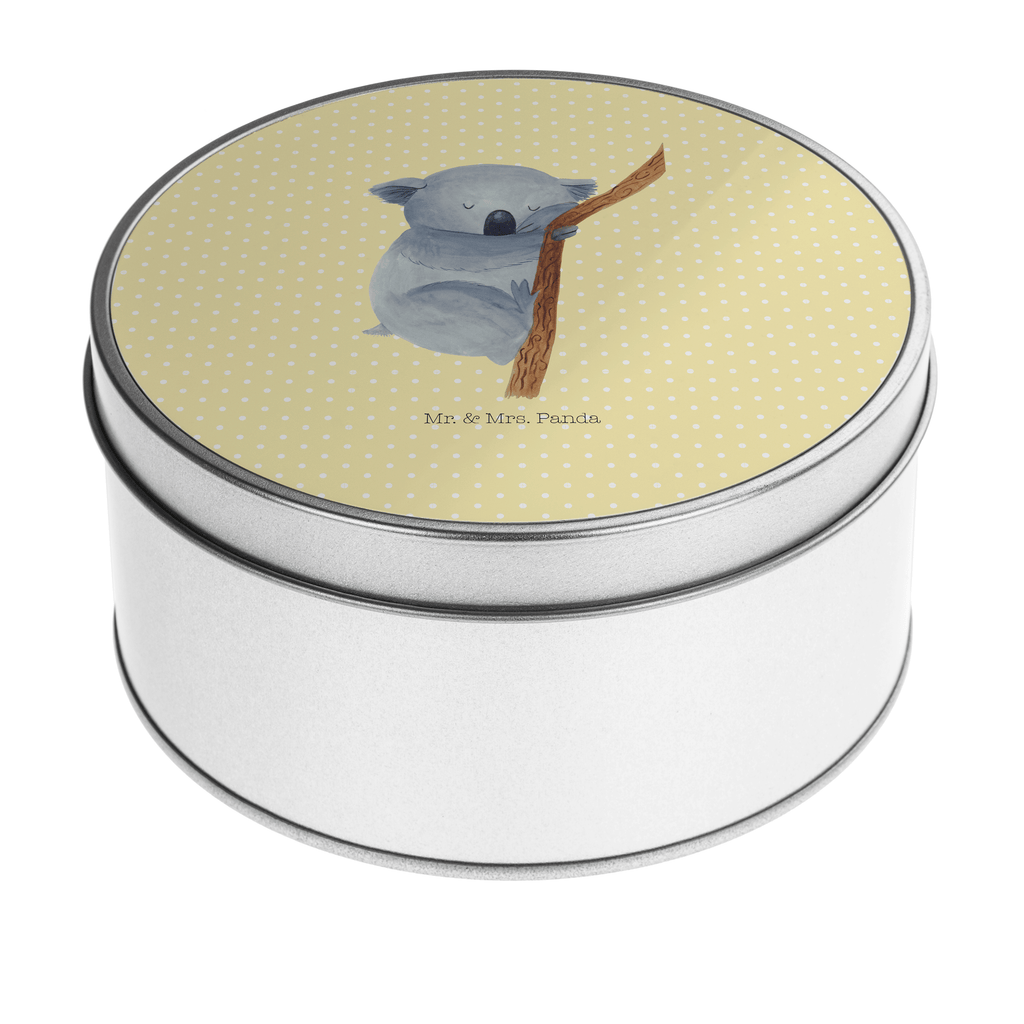 Blechdose rund Koalabär Metalldose, Keksdose, Dose, Vorratsdose, Geschenkbox, Tiermotive, Gute Laune, lustige Sprüche, Tiere, Koala, träumen, Traum, schlafen, Schlafzimmer, Traumland, Bär, Koalabär