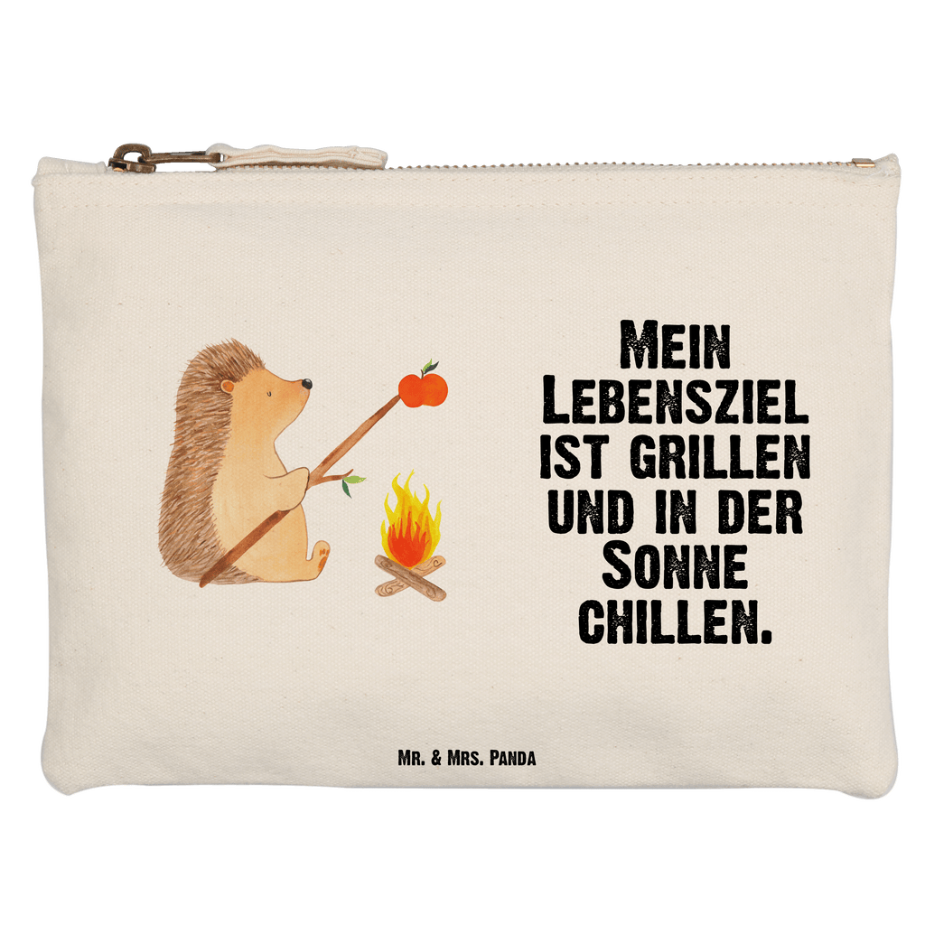 Schminktasche Igel grillt Schminktasche, Kosmetiktasche, Kosmetikbeutel, Stiftemäppchen, Etui, Federmappe, Makeup, XXL, Schminketui, Kosmetiketui, Schlamperetui, Tiermotive, Gute Laune, lustige Sprüche, Tiere, Igel, Grillen, Ziele, Motivation, arbeitslos, Sinn des Lebens, Spruch