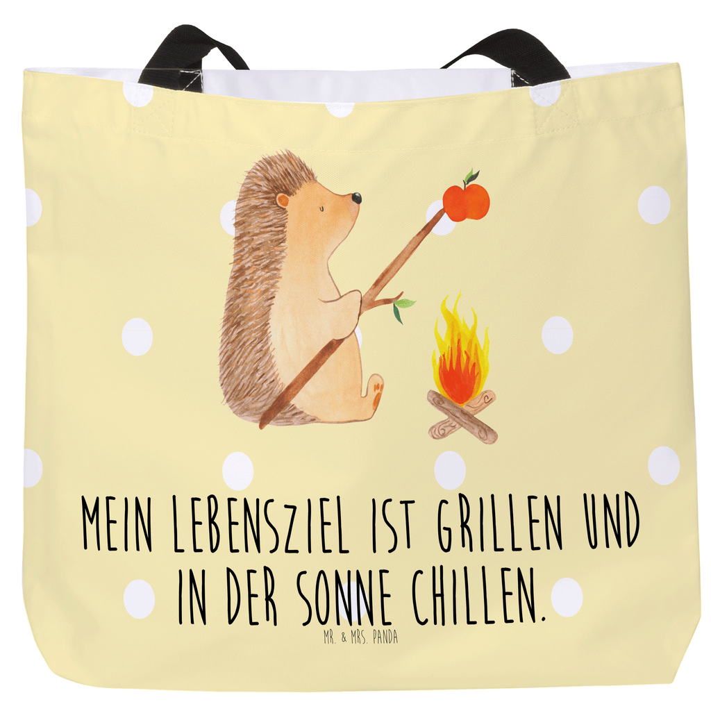 Shopper Igel grillt Beutel, Einkaufstasche, Tasche, Strandtasche, Einkaufsbeutel, Shopper, Schultasche, Freizeittasche, Tragebeutel, Schulbeutel, Alltagstasche, Tiermotive, Gute Laune, lustige Sprüche, Tiere, Igel, Grillen, Ziele, Motivation, arbeitslos, Sinn des Lebens, Spruch