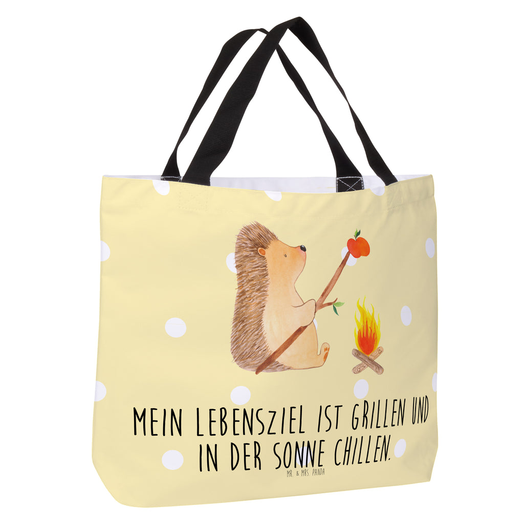 Shopper Igel grillt Beutel, Einkaufstasche, Tasche, Strandtasche, Einkaufsbeutel, Shopper, Schultasche, Freizeittasche, Tragebeutel, Schulbeutel, Alltagstasche, Tiermotive, Gute Laune, lustige Sprüche, Tiere, Igel, Grillen, Ziele, Motivation, arbeitslos, Sinn des Lebens, Spruch