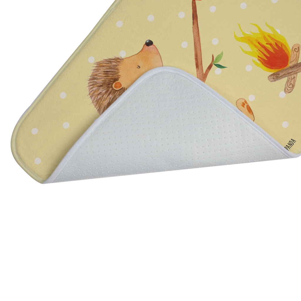 Badvorleger Igel grillt Badematte, Badteppich, Duschvorleger, Badezimmerteppich, Badezimmermatte, Badvorleger, Duschmatte, Duschteppich, Tiermotive, Gute Laune, lustige Sprüche, Tiere, Igel, Grillen, Ziele, Motivation, arbeitslos, Sinn des Lebens, Spruch