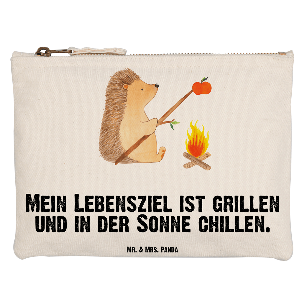 Schminktasche Igel grillt Schminktasche, Kosmetiktasche, Kosmetikbeutel, Stiftemäppchen, Etui, Federmappe, Makeup, XXL, Schminketui, Kosmetiketui, Schlamperetui, Tiermotive, Gute Laune, lustige Sprüche, Tiere, Igel, Grillen, Ziele, Motivation, arbeitslos, Sinn des Lebens, Spruch