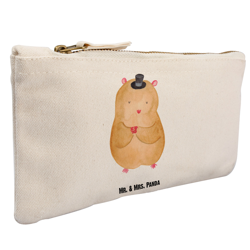 Schminktasche Hamster mit Hut Schminktasche, Kosmetiktasche, Kosmetikbeutel, Stiftemäppchen, Etui, Federmappe, Makeup, XXL, Schminketui, Kosmetiketui, Schlamperetui, Tiermotive, Gute Laune, lustige Sprüche, Tiere, Hamster, Hut, Magier, Zylinder, Zwerghamster, Zauberer, Houdini