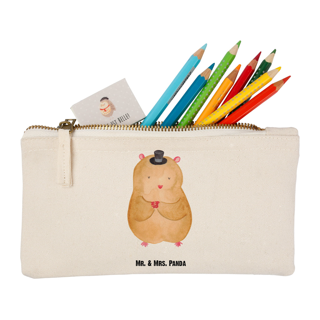Schminktasche Hamster mit Hut Schminktasche, Kosmetiktasche, Kosmetikbeutel, Stiftemäppchen, Etui, Federmappe, Makeup, XXL, Schminketui, Kosmetiketui, Schlamperetui, Tiermotive, Gute Laune, lustige Sprüche, Tiere, Hamster, Hut, Magier, Zylinder, Zwerghamster, Zauberer, Houdini