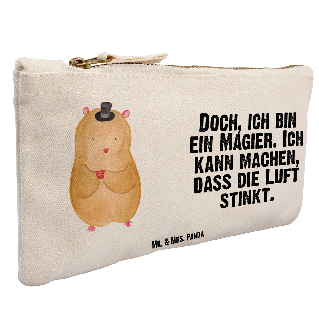 Schminktasche Hamster mit Hut Schminktasche, Kosmetiktasche, Kosmetikbeutel, Stiftemäppchen, Etui, Federmappe, Makeup, XXL, Schminketui, Kosmetiketui, Schlamperetui, Tiermotive, Gute Laune, lustige Sprüche, Tiere, Hamster, Hut, Magier, Zylinder, Zwerghamster, Zauberer, Houdini
