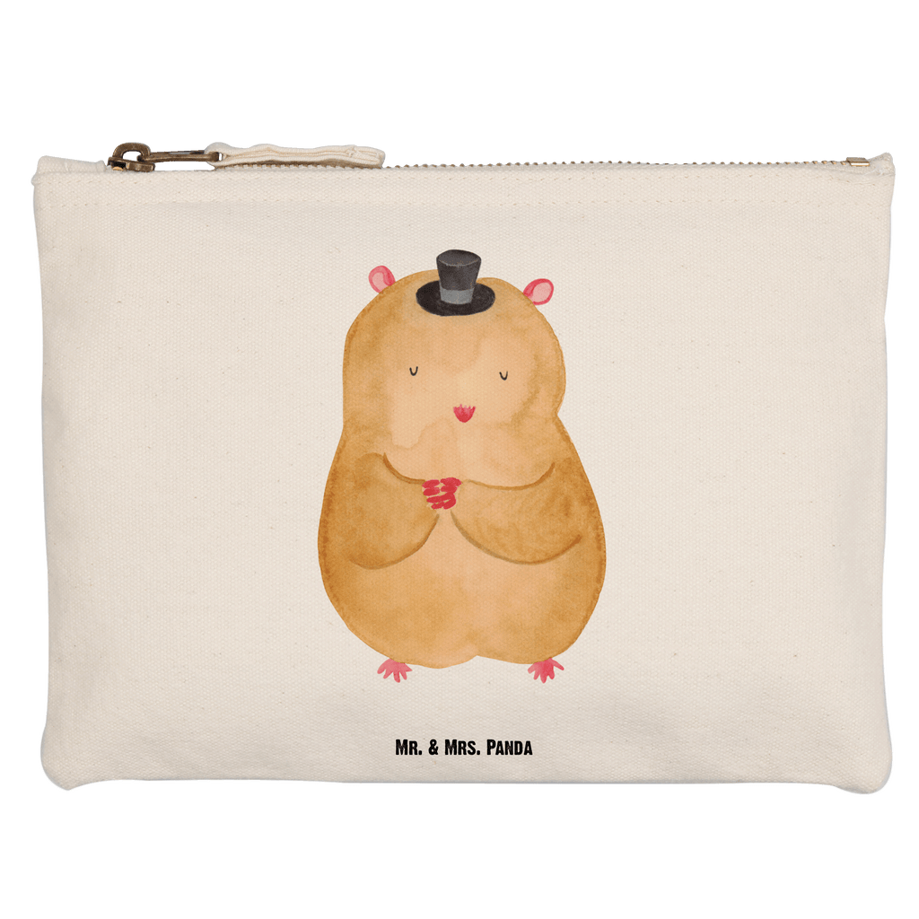 Schminktasche Hamster mit Hut Schminktasche, Kosmetiktasche, Kosmetikbeutel, Stiftemäppchen, Etui, Federmappe, Makeup, XXL, Schminketui, Kosmetiketui, Schlamperetui, Tiermotive, Gute Laune, lustige Sprüche, Tiere, Hamster, Hut, Magier, Zylinder, Zwerghamster, Zauberer, Houdini