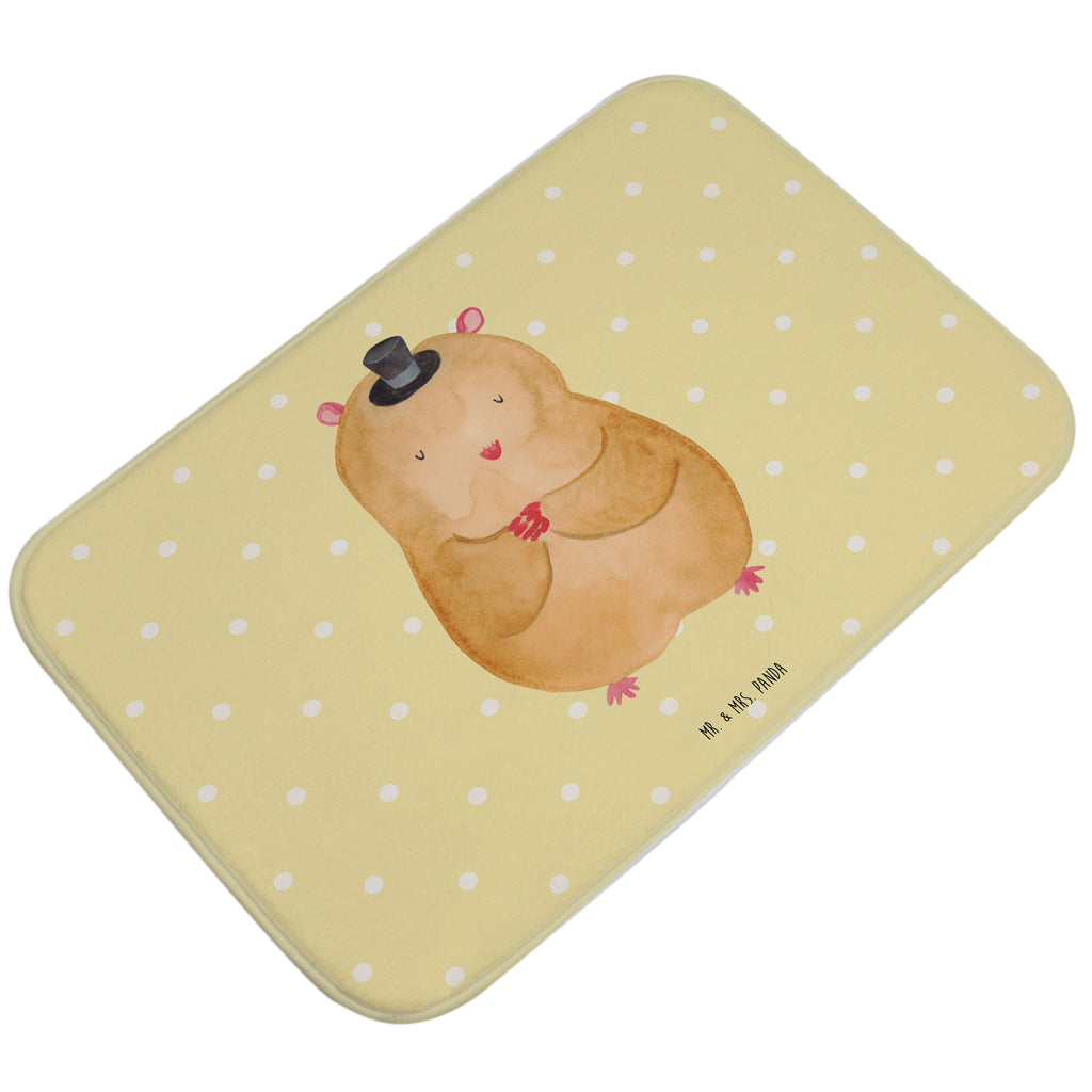 Badvorleger Hamster mit Hut Badematte, Badteppich, Duschvorleger, Badezimmerteppich, Badezimmermatte, Badvorleger, Duschmatte, Duschteppich, Tiermotive, Gute Laune, lustige Sprüche, Tiere, Hamster, Hut, Magier, Zylinder, Zwerghamster, Zauberer, Houdini