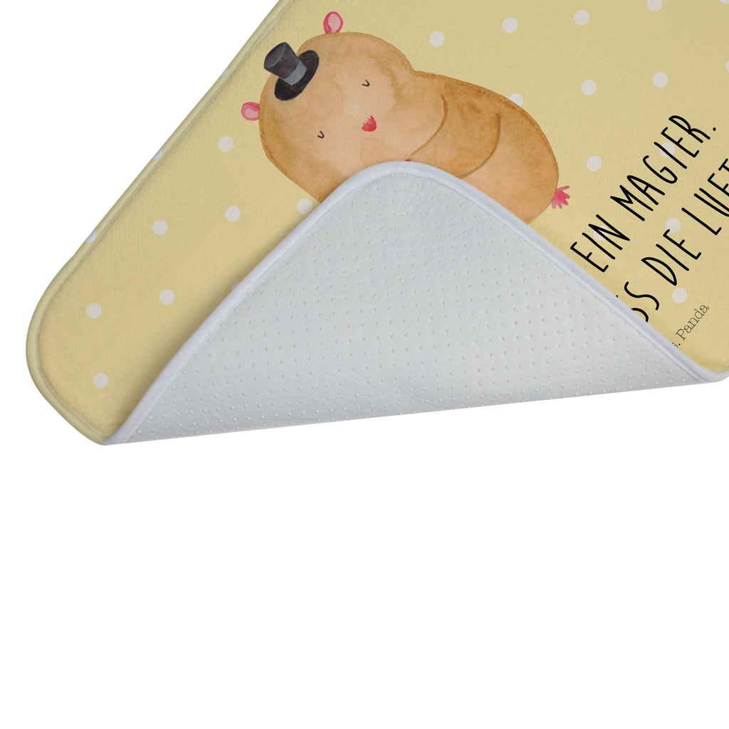 Badvorleger Hamster mit Hut Badematte, Badteppich, Duschvorleger, Badezimmerteppich, Badezimmermatte, Badvorleger, Duschmatte, Duschteppich, Tiermotive, Gute Laune, lustige Sprüche, Tiere, Hamster, Hut, Magier, Zylinder, Zwerghamster, Zauberer, Houdini